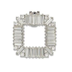 LELE X SJP CRYSTAL BAGUETTE BUCKLE SHOE CLIPS